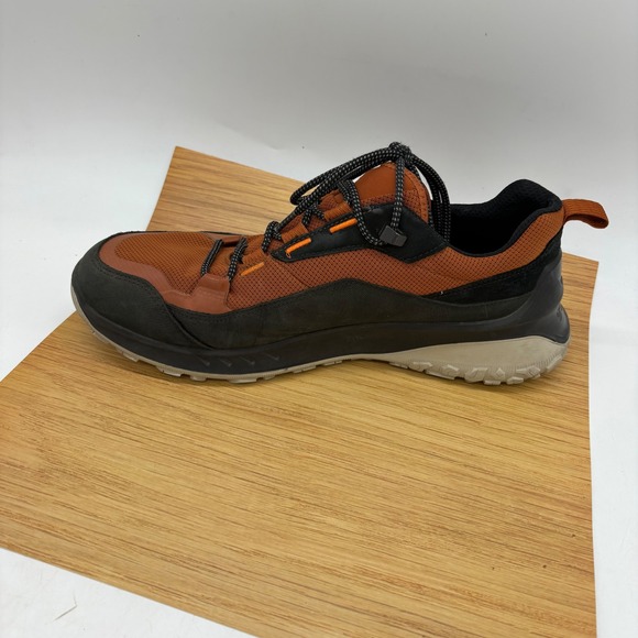 ECCO Mens 9 Biom Waterproof Trail Running Shoes Orange Black Michelin Sole - Picture 7 of 13